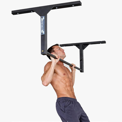 : Ceiling or Wall Mountable Pull up Bar,Standard (9-Foot Ceilings), Grey